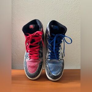 Nike SB Lance Mountain Air Jordan 1 White Shoes Size 11.5 *HAS FLAWS*